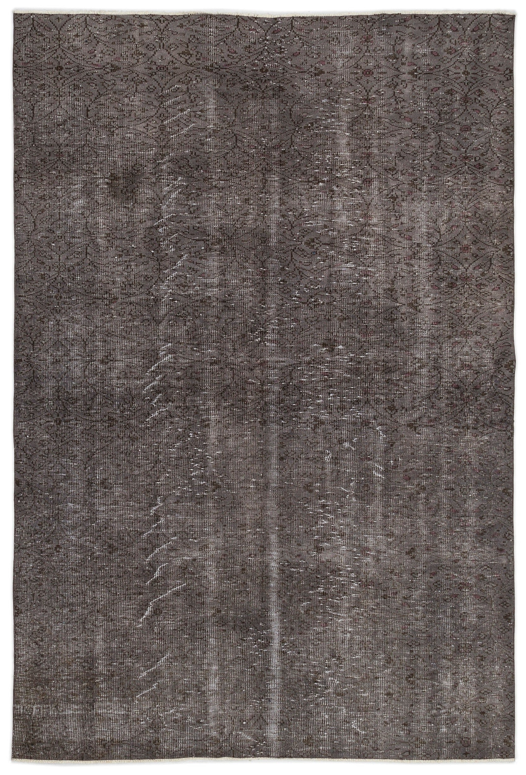 Atina Gri Eskitme Yün El Dokuma Halısı 185 x 280 Apex Unique