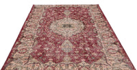 Burgundy Medallion Turkish Rug in Wool 173x255 cm (5'8" x 8'4")