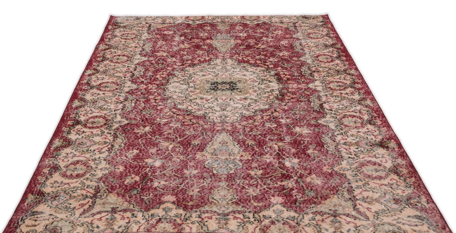 Bej Anadolu Eskitme Klasik Yün Halı 173x255 - Özel Seri