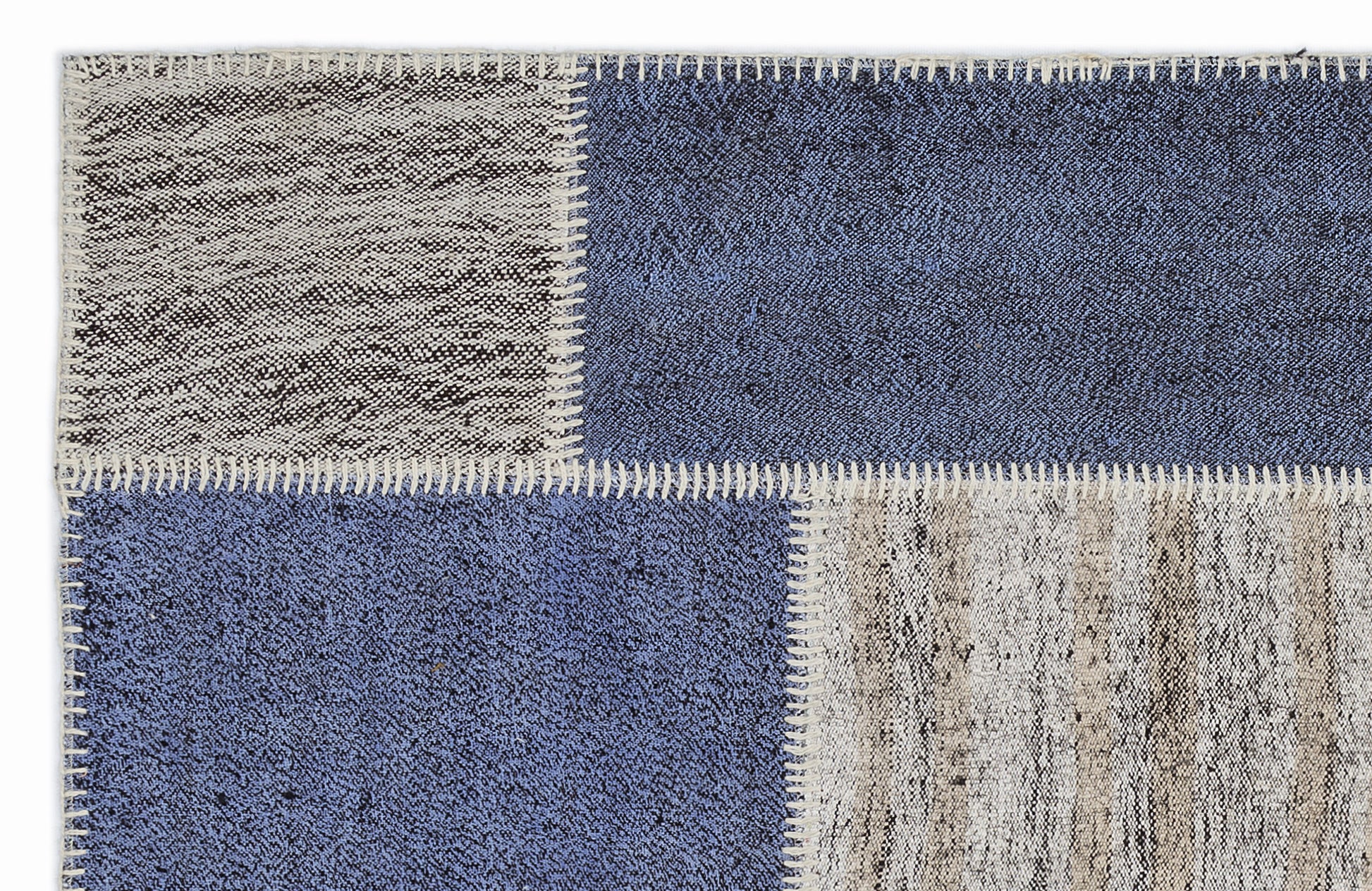 Teselya Bej Patchwork Yün El Dokuma Halısı 120 x 180 Apex Unique