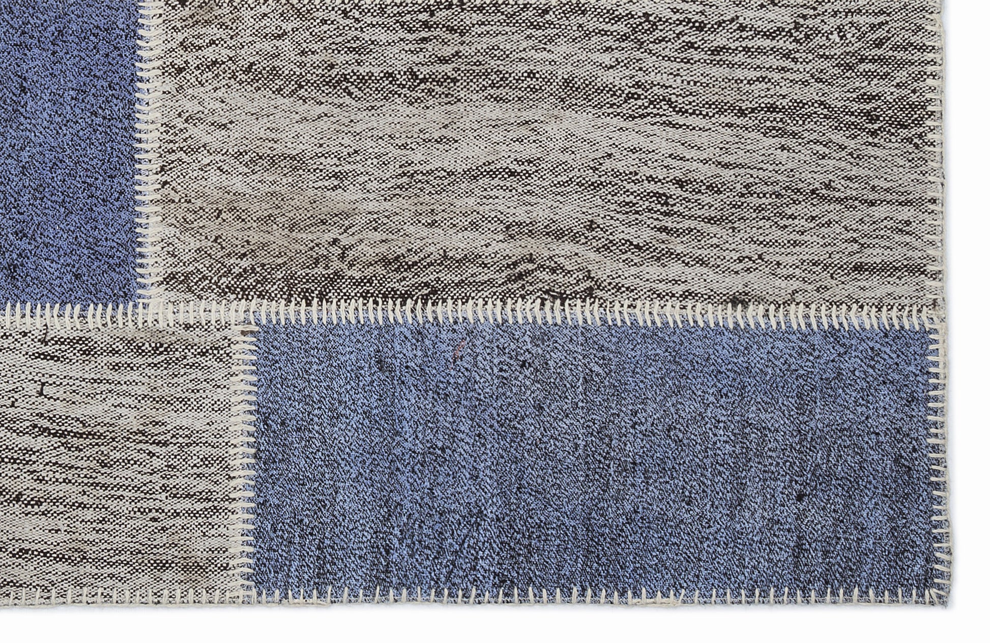 Teselya Bej Patchwork Yün El Dokuma Halısı 120 x 180 Apex Unique