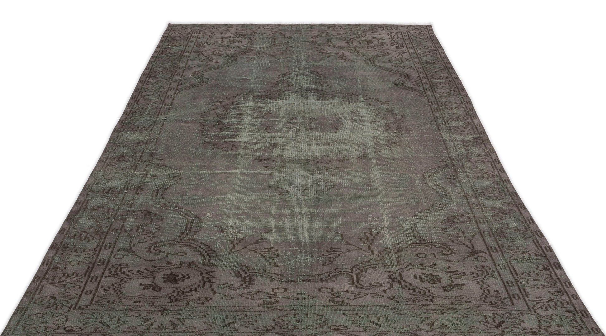 Atina Gri Eskitme Yün El Dokuma Halısı 175 x 292 Apex Unique