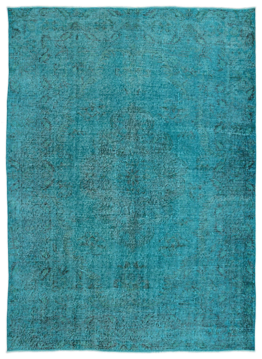 Turquoise & Grey Vintage Flatweave Kilim Rug 182x259 cm (6' x 8'6") – in the living room