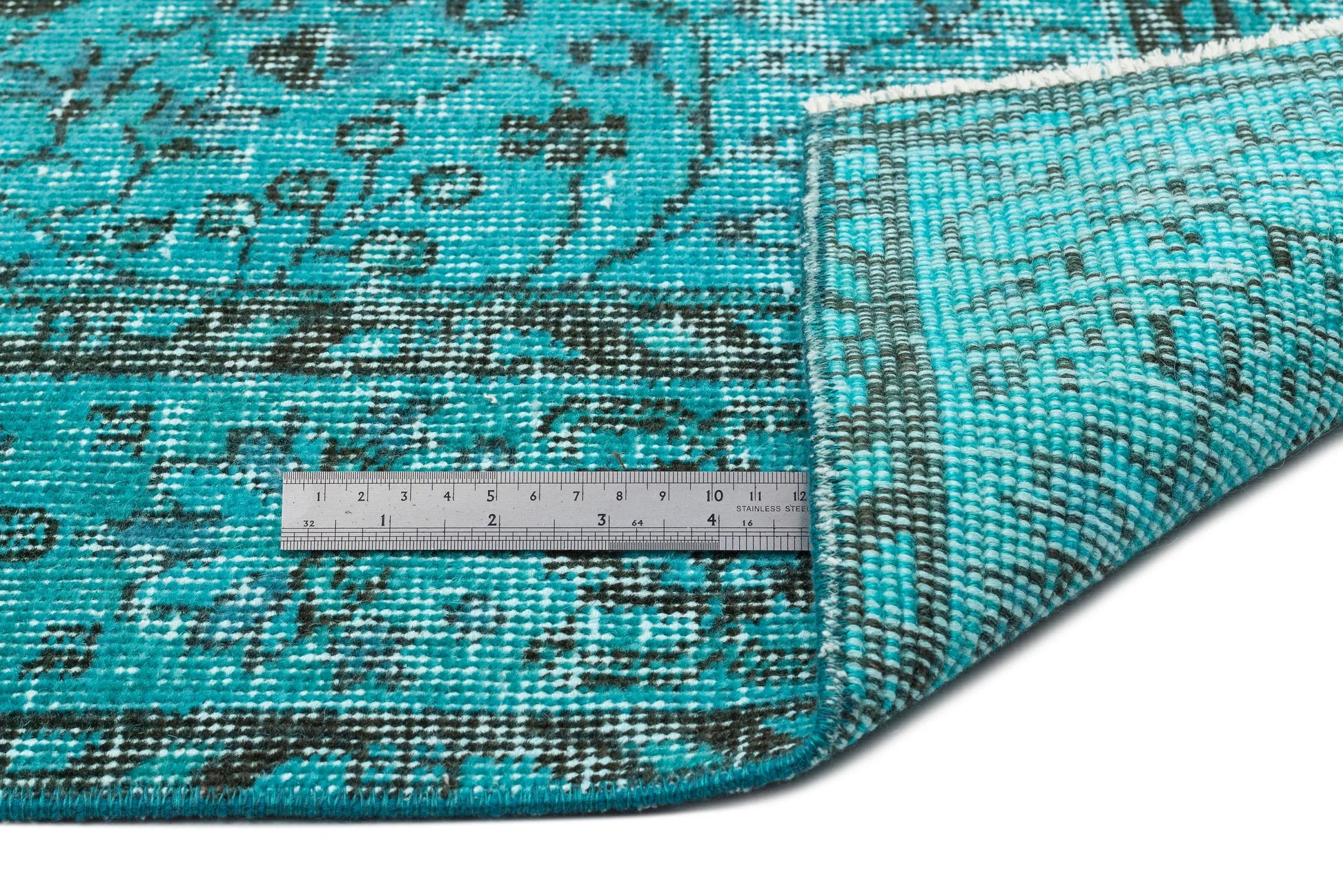 Bej Gri Bohem Eskitme Yün Halı 194x300