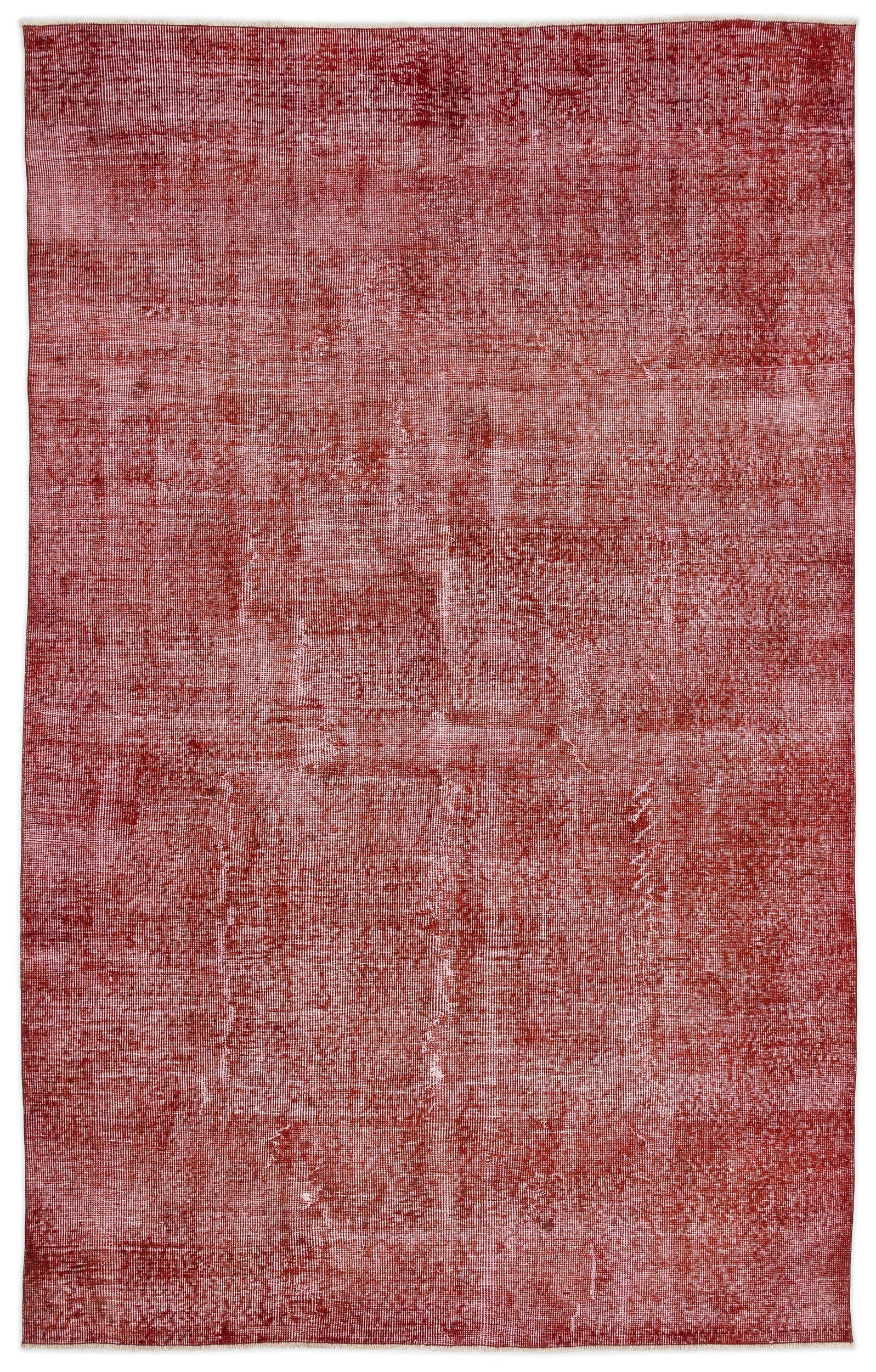 Atina Kırmızı Eskitme Yün El Dokuma Halısı 172 x 275 Apex Unique