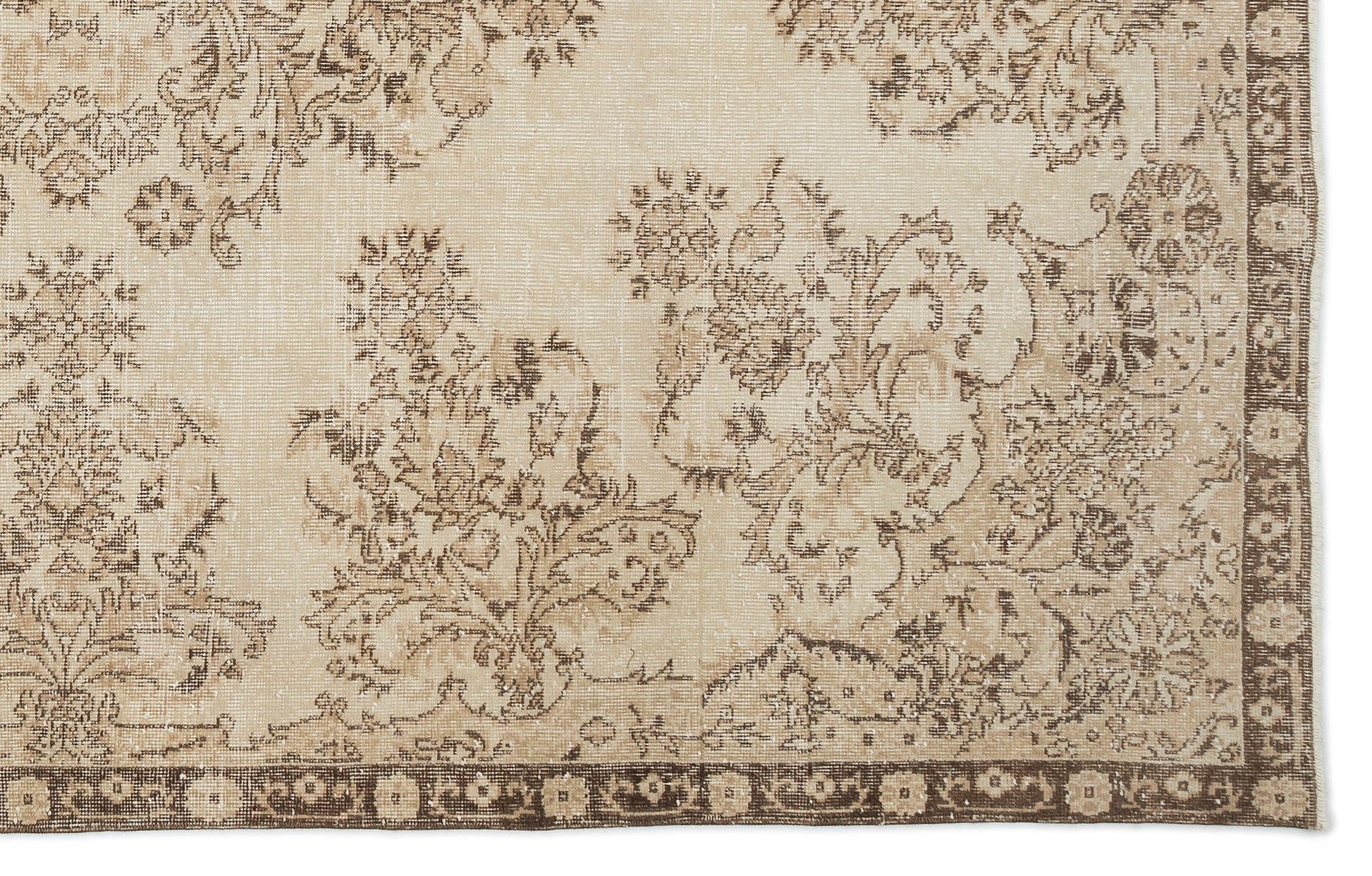 Atina Bej Eskitme Yün El Dokuma Halısı 191 x 307 Apex Unique