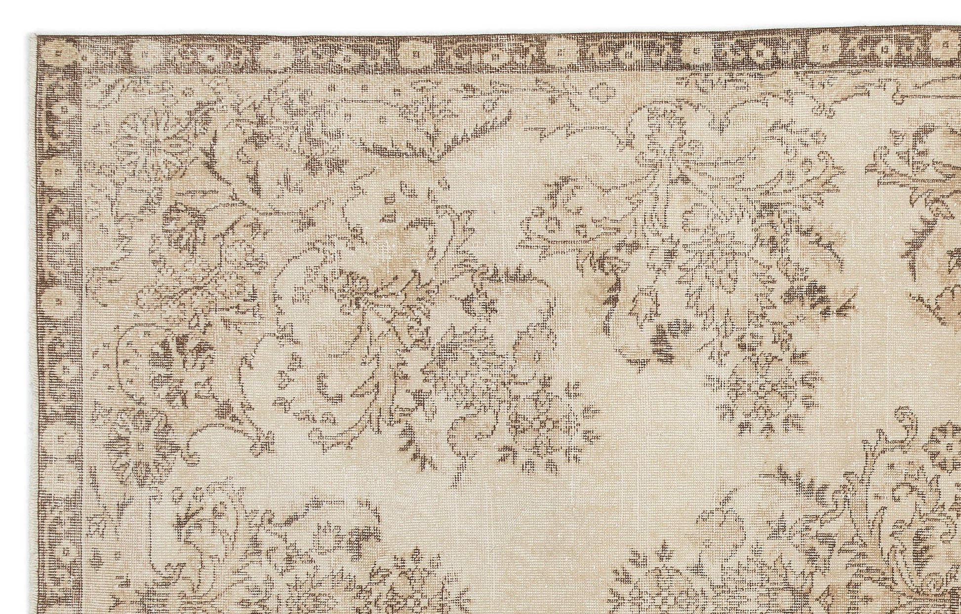 Atina Bej Eskitme Yün El Dokuma Halısı 191 x 307 Apex Unique