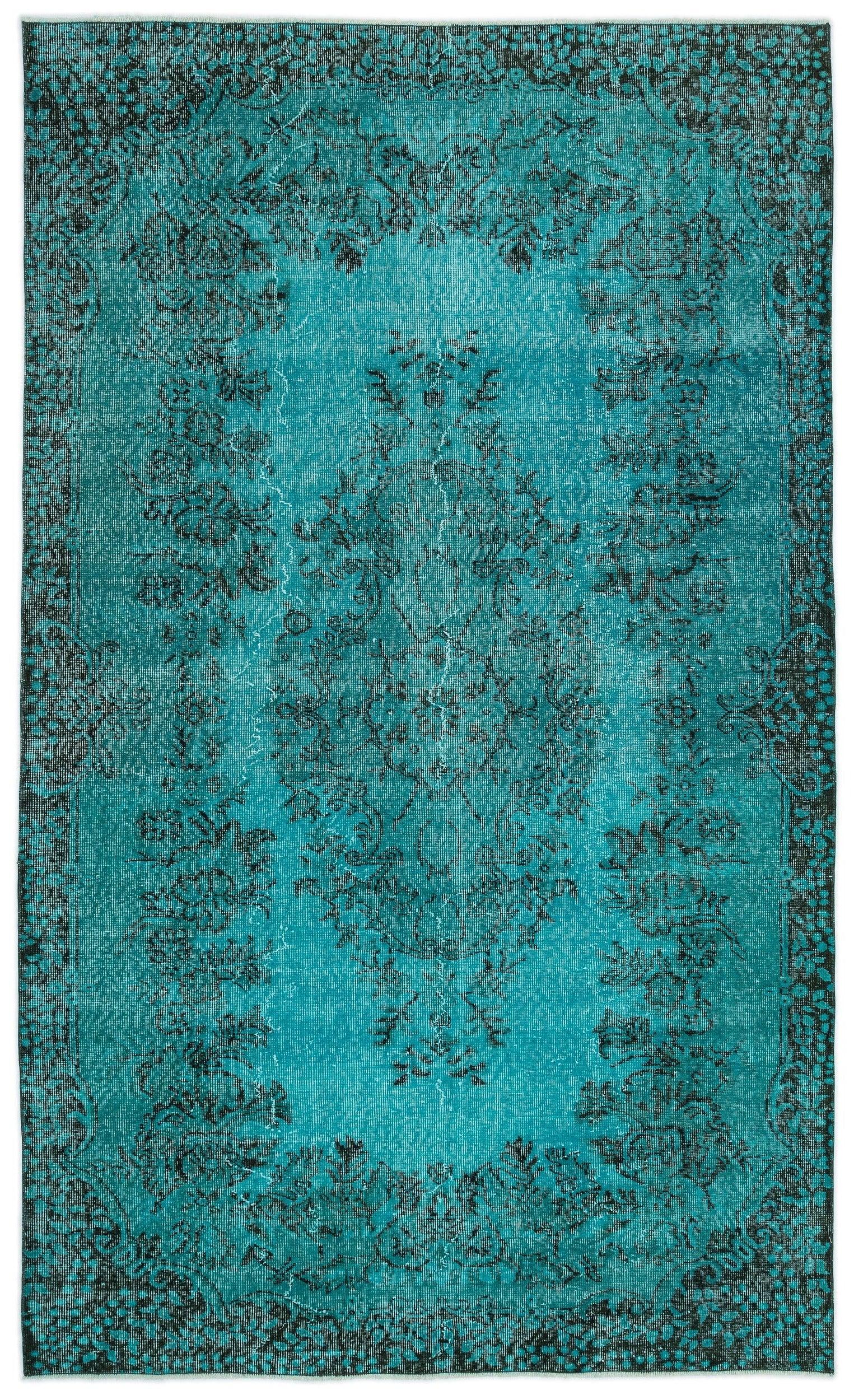 Antrasit Siyah Eskitme Madalyonlu Yün Halı 171x286