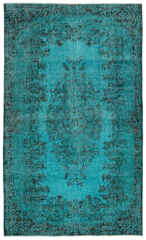 Antrasit Siyah Eskitme Madalyonlu Yün Halı 171x286