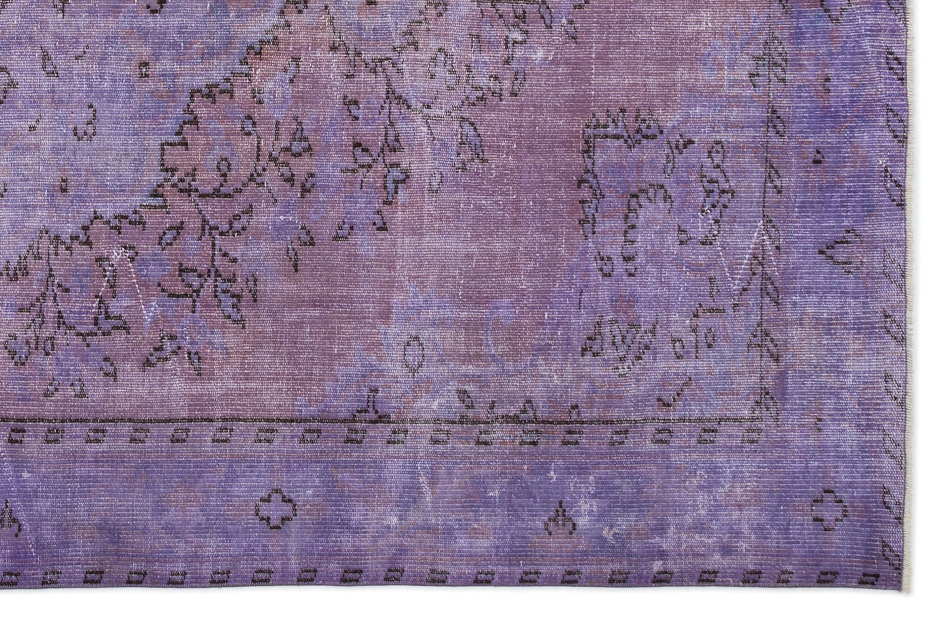 Atina Mor Eskitme Yün El Dokuma Halısı 192 x 297 Apex Unique