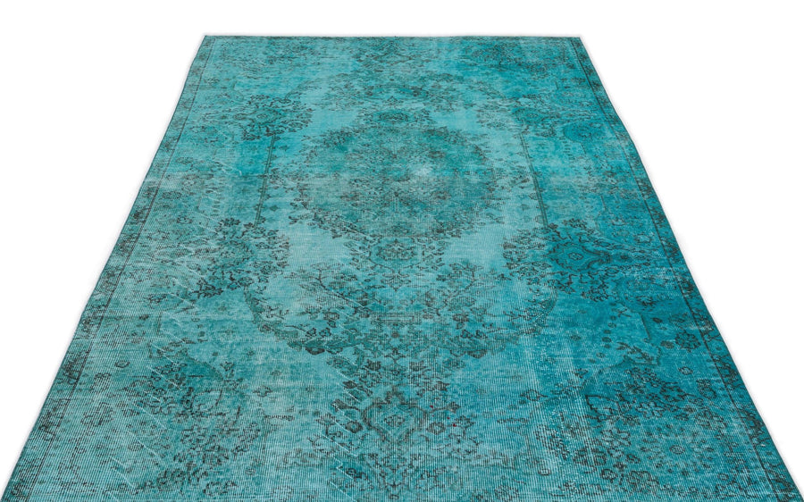Gri Lacivert Bohem Eskitme Yün Halı 165x280