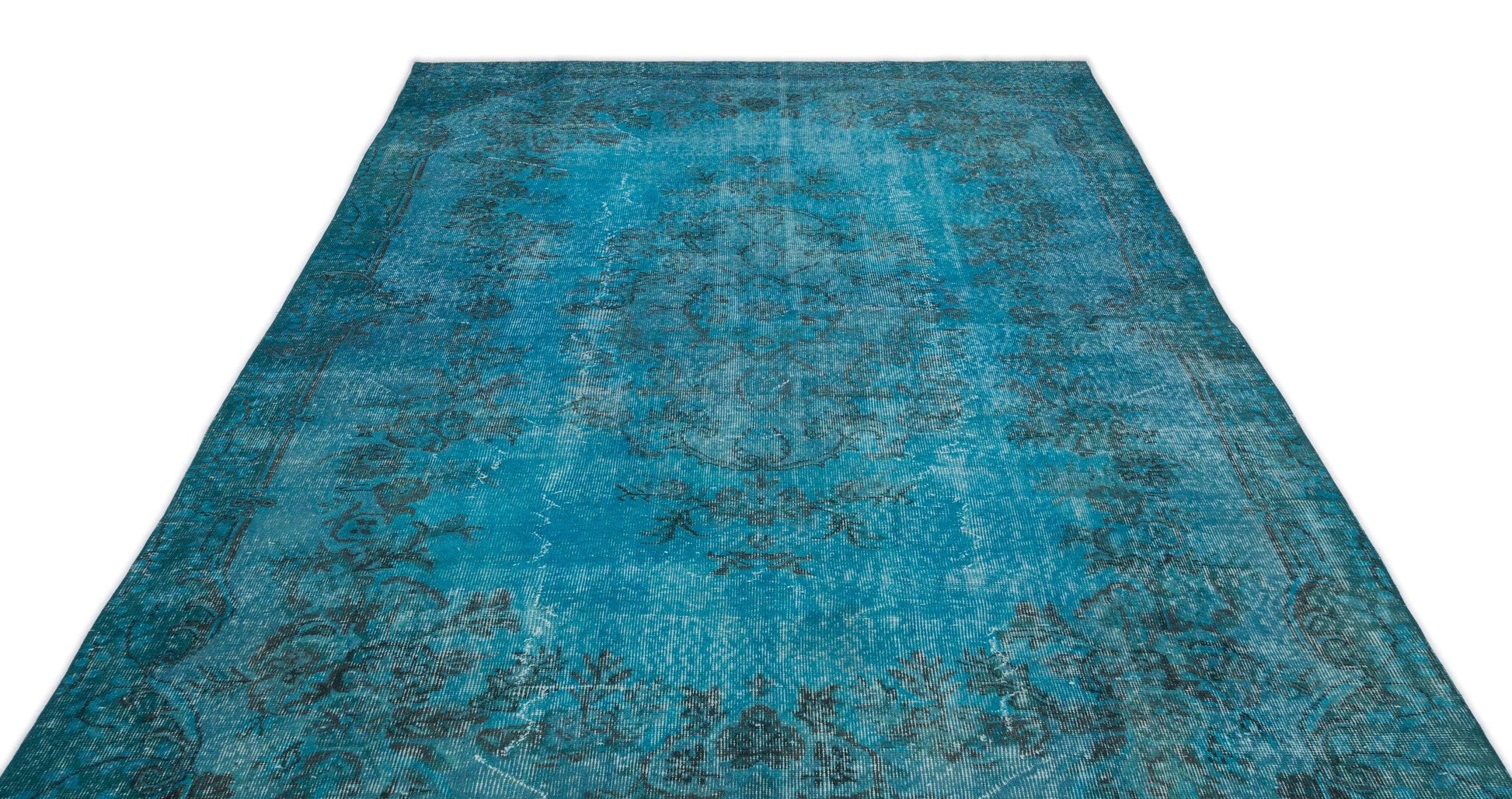 Gri Krem Bohem Eskitme Yün Halı 195x319
