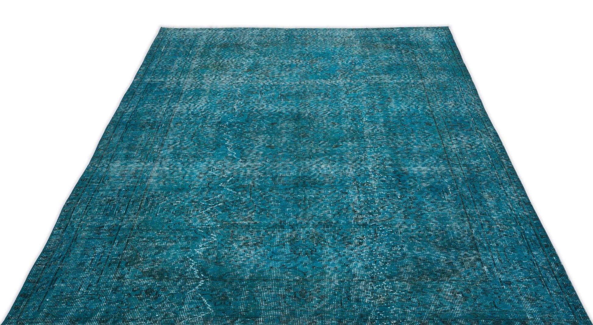 Beyaz Krem Bohem Eskitme Yün Halı 158x244