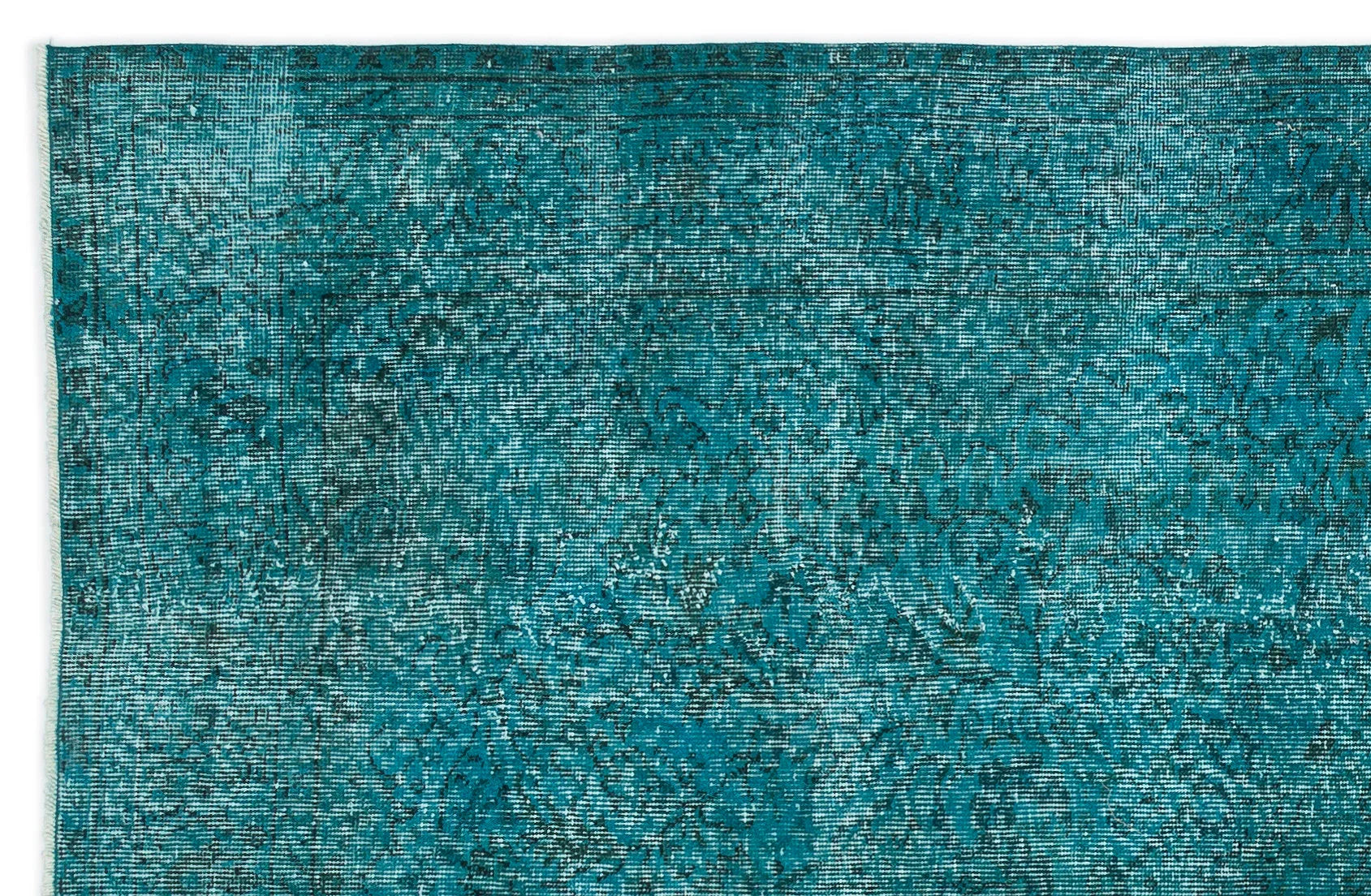Beyaz Krem Bohem Eskitme Yün Halı 158x244