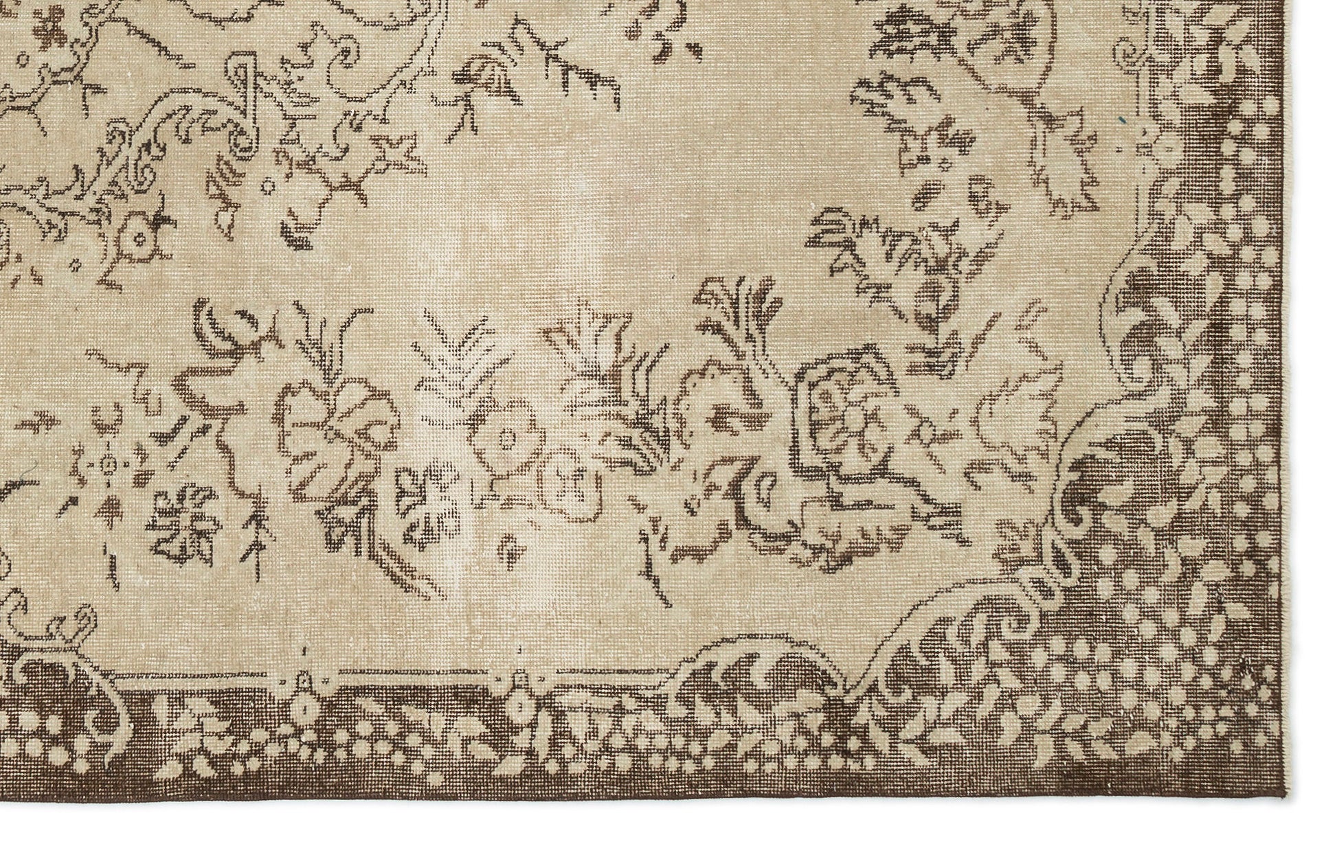 Atina Bej Eskitme Yün El Dokuma Halısı 190 x 302 Apex Unique