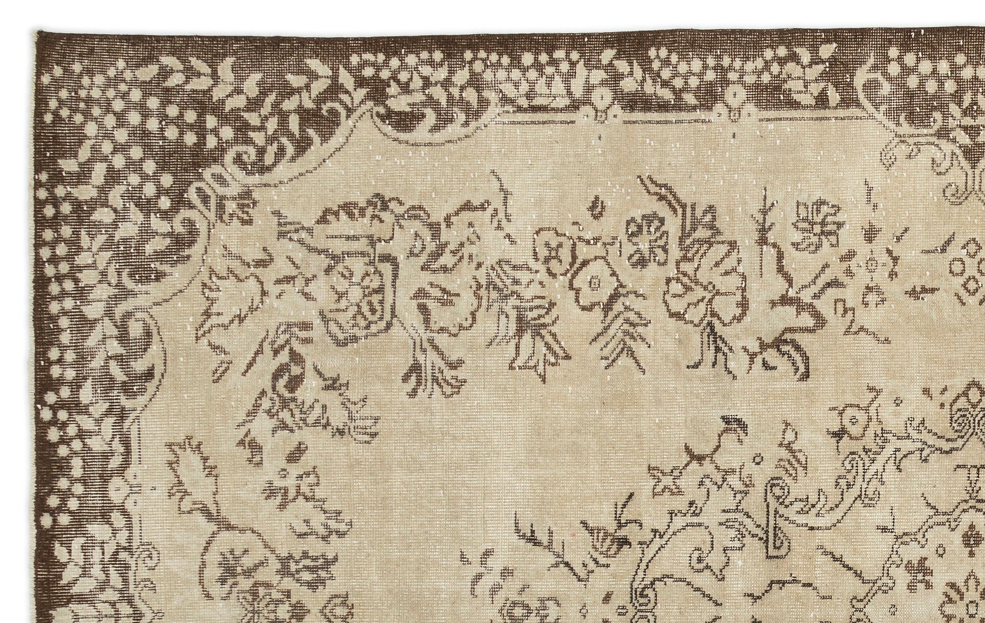 Atina Bej Eskitme Yün El Dokuma Halısı 190 x 302 Apex Unique