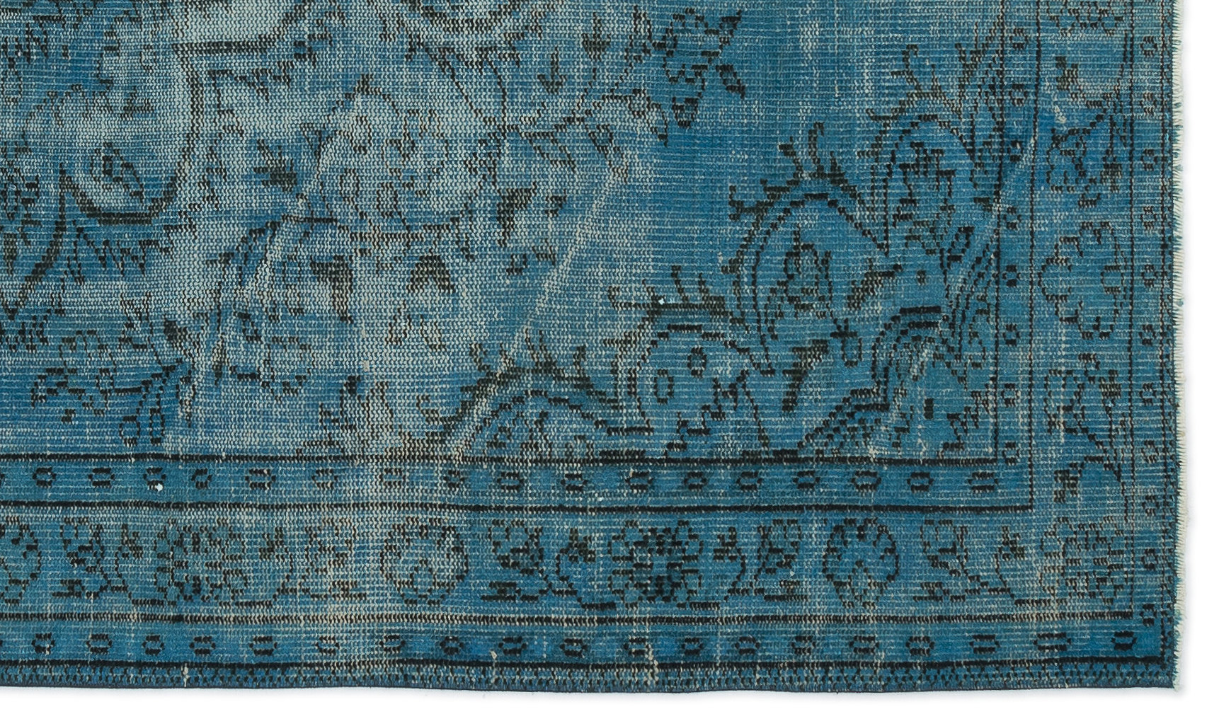 Atina Turkuaz Eskitme Yün El Dokuma Halısı 151 x 253 Apex Unique