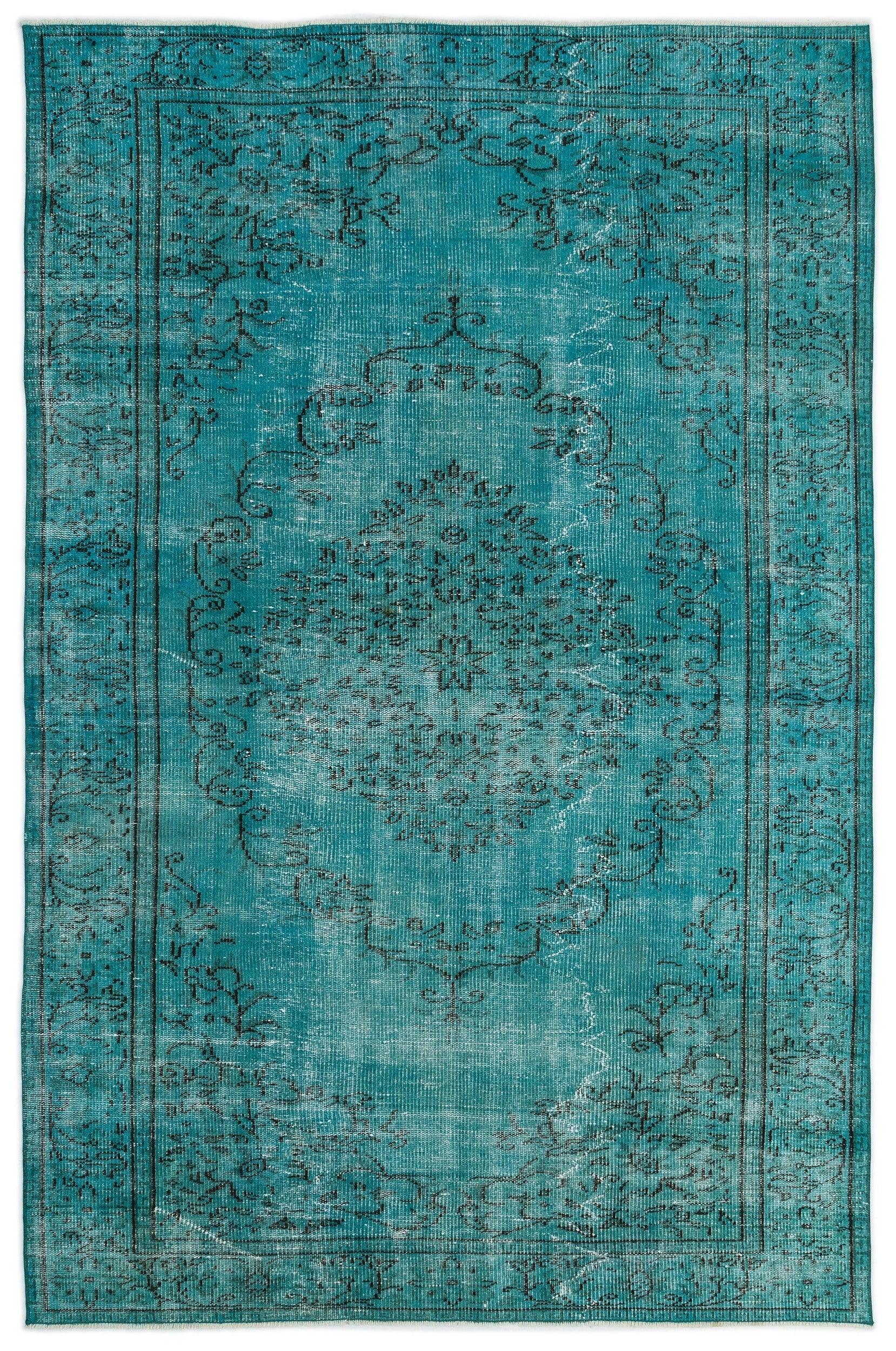 Beyaz Krem Bohem Eskitme Yün Halı 168x258