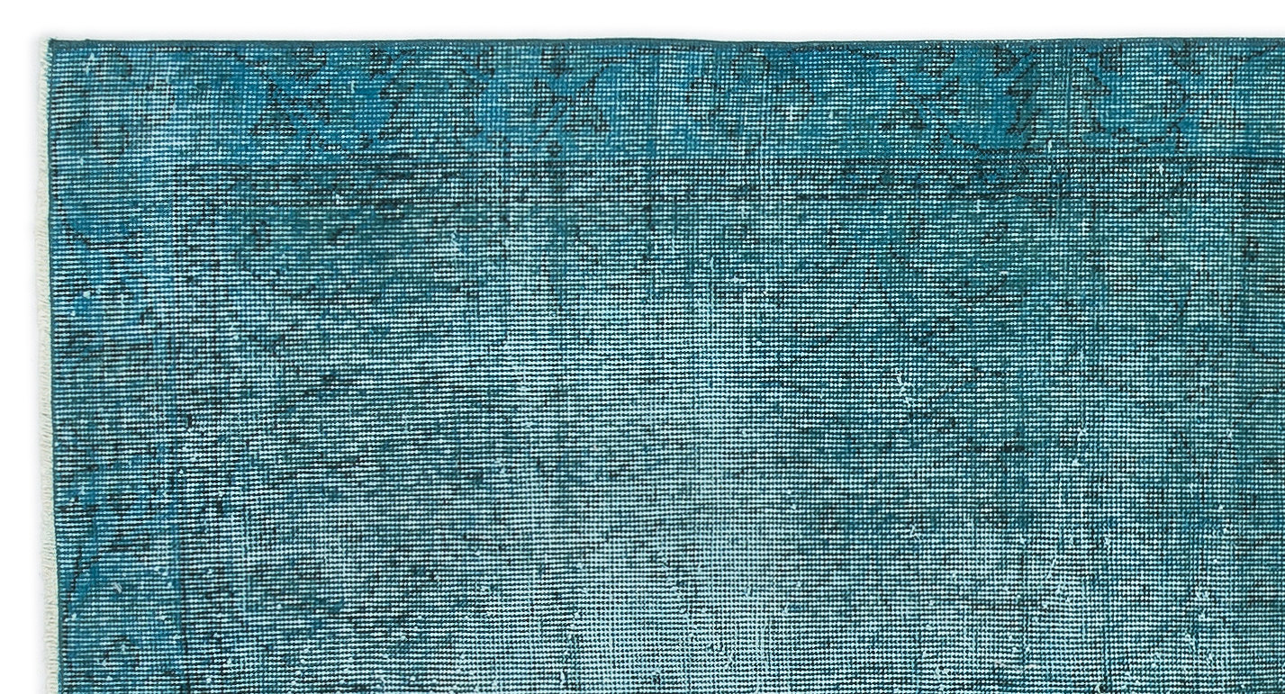 Atina Turkuaz Eskitme Yün El Dokuma Halısı 108 x 208 Apex Unique