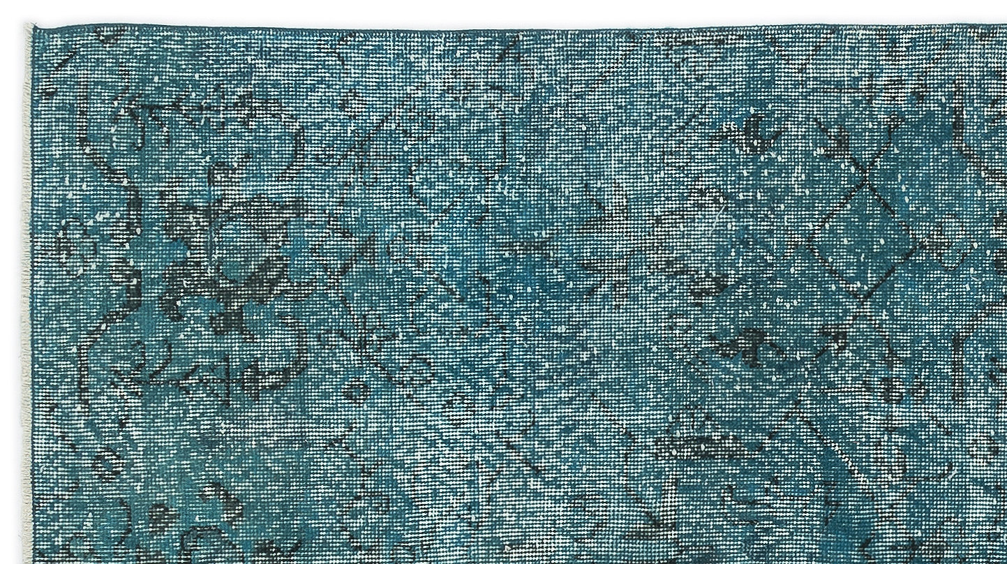 Atina Turkuaz Eskitme Yün El Dokuma Halısı 115 x 211 Apex Unique