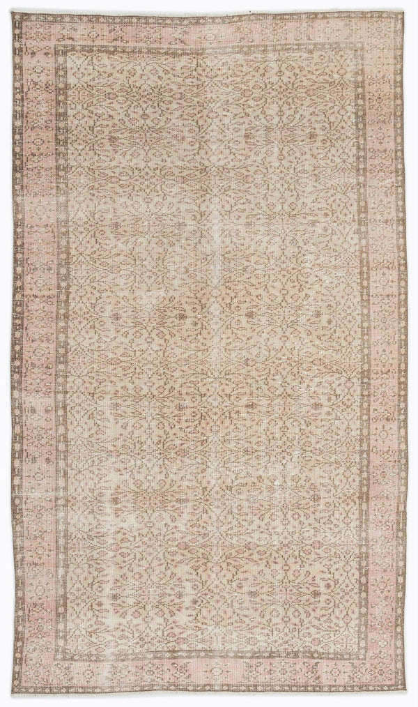 Bej Anadolu Eskitme Geometrik Yün Halı 160x265 - Özel Seri