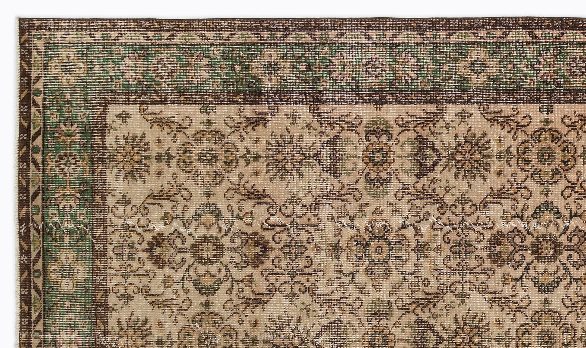 Atina Bej Eskitme Yün El Dokuma Halısı 172 x 293 Apex Unique