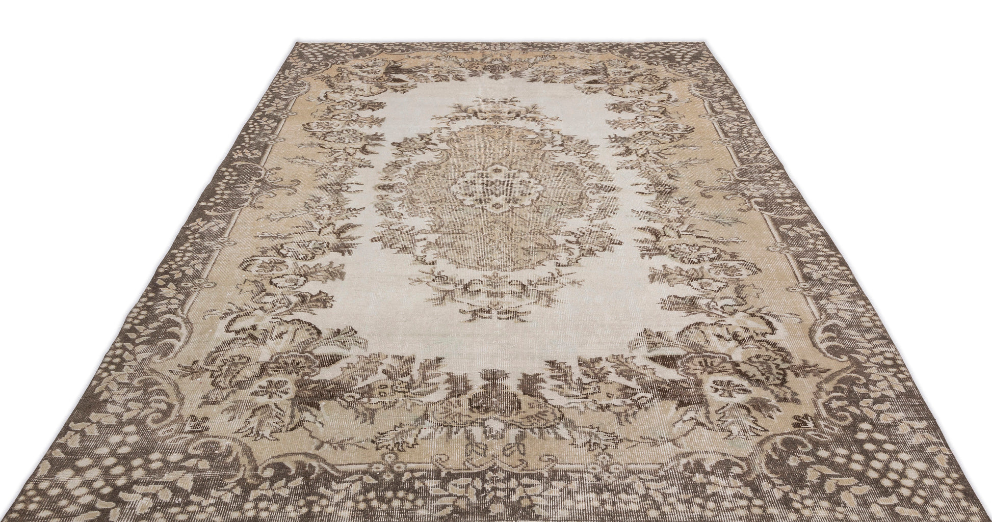 Atina Bej Eskitme Yün El Dokuma Halısı 195 x 295 Apex Unique