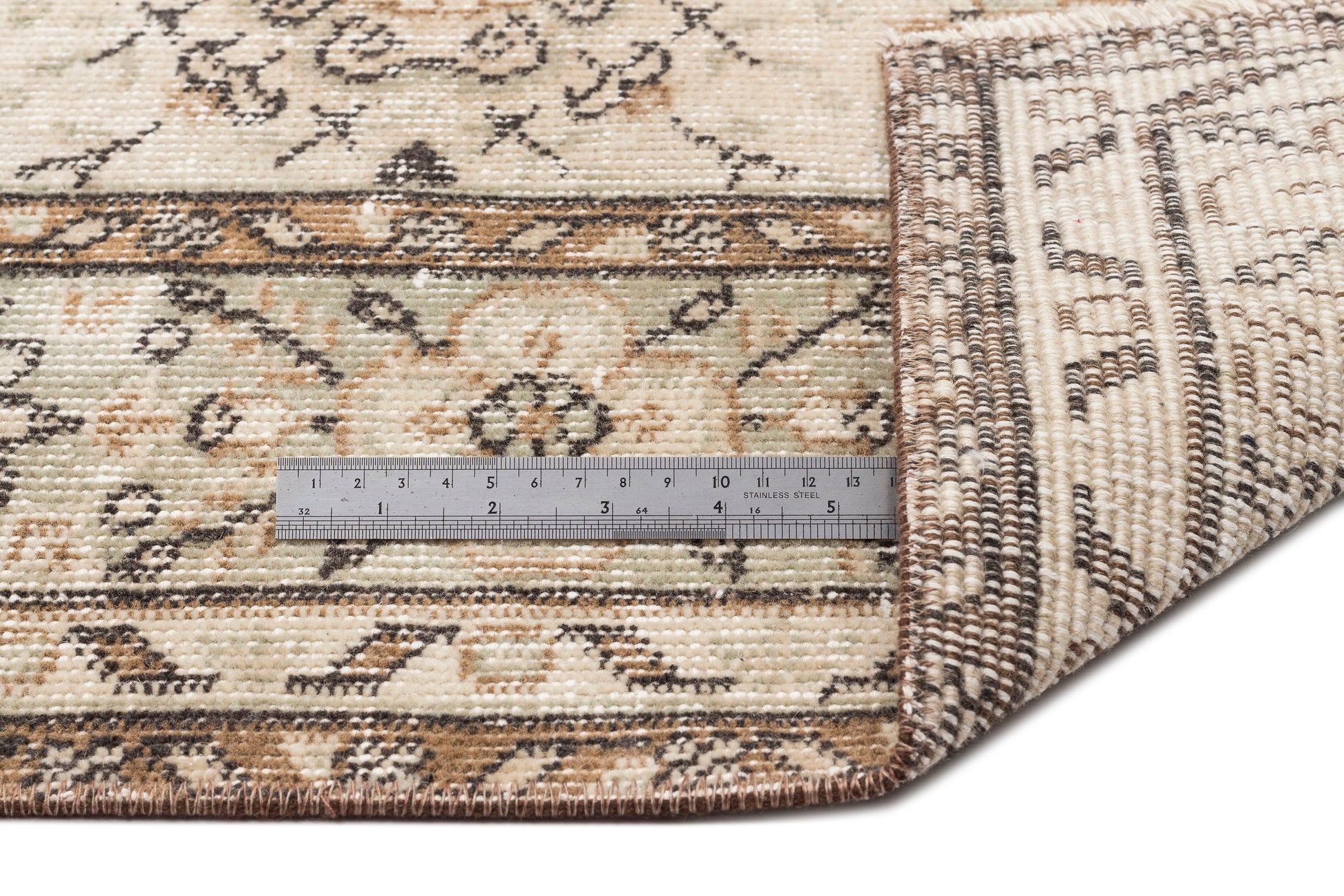 Atina Bej Eskitme Yün El Dokuma Halısı 187 x 278 Apex Unique