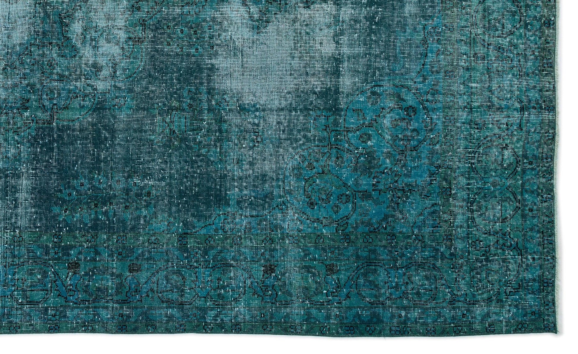 Antrasit Bej Bohem Eskitme Yün Halı 197x334