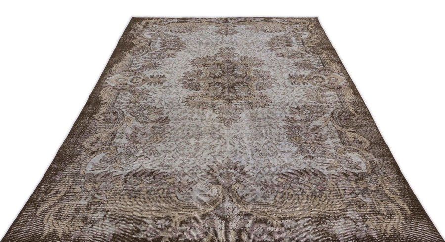 Krem Anadolu Eskitme Klasik Yün Halı 183x298 - Özel Seri