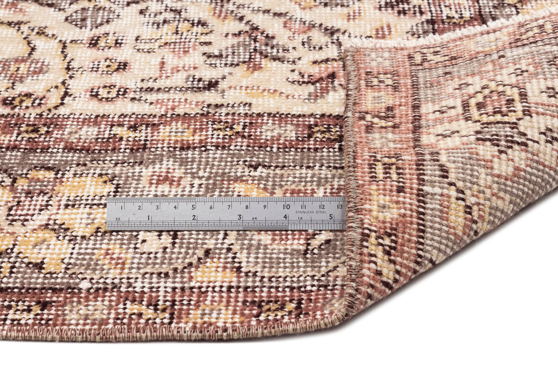 Atina 14760 Bej Eskitme Yün El Dokuma Halısı 156 x 263 Apex Unique