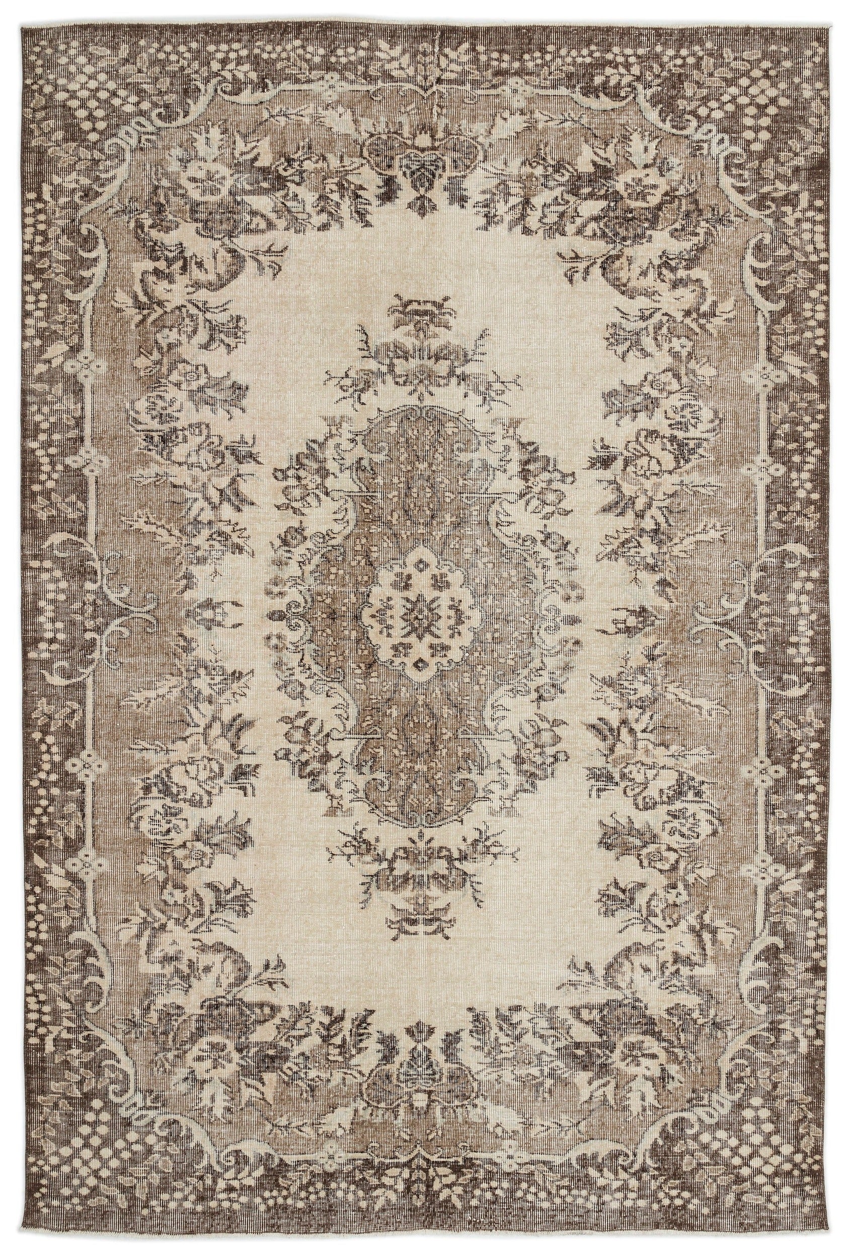 Atina Bej Eskitme Yün El Dokuma Halısı 209 x 306 Apex Unique