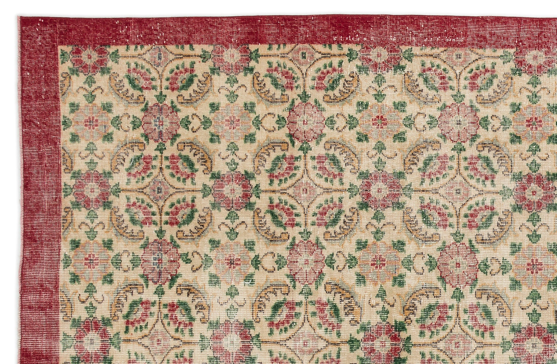 Atina Krem Eskitme Yün El Dokuma Halısı 200 x 320 Apex Unique