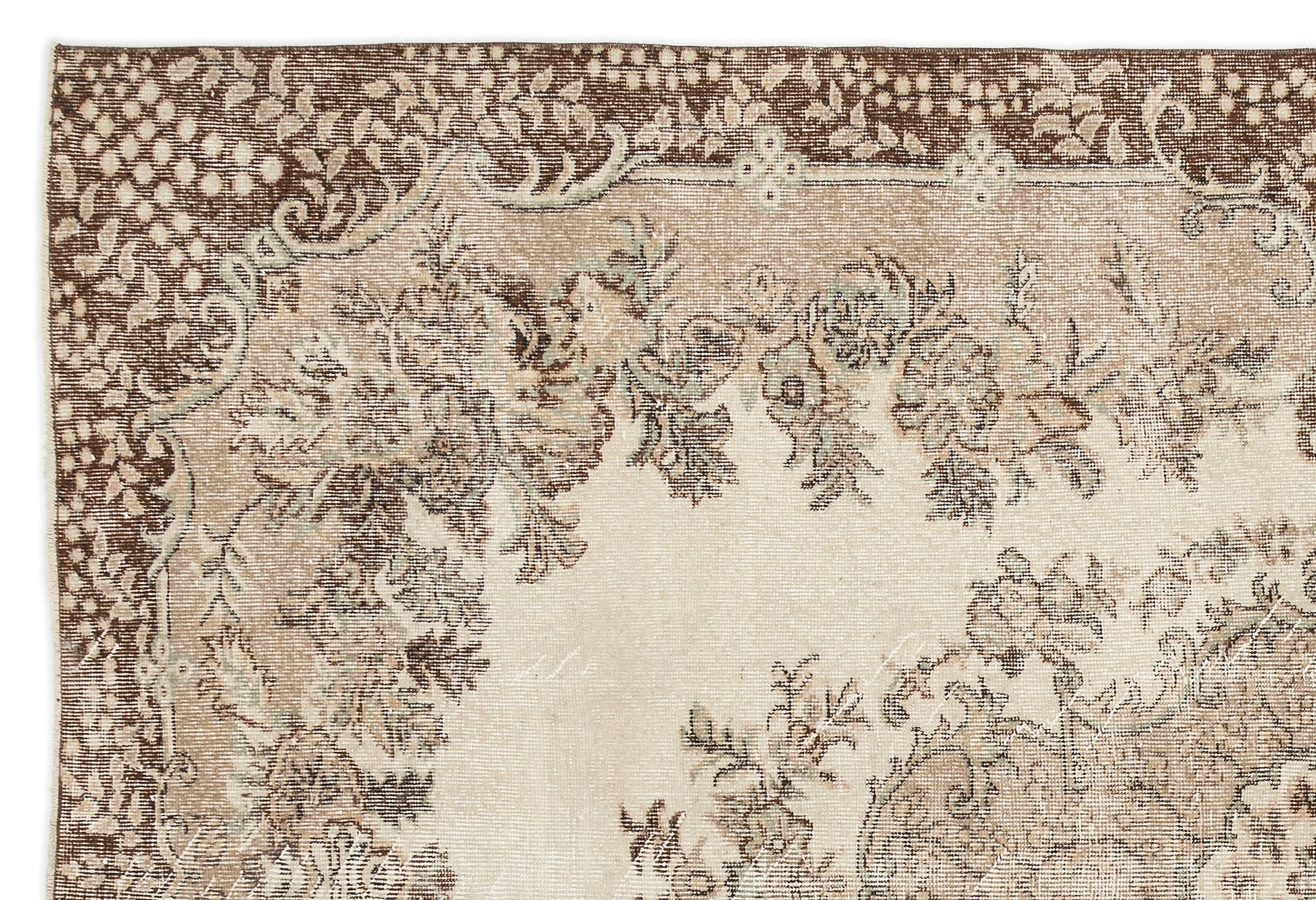 Atina Bej Eskitme Yün El Dokuma Halısı 195 x 296 Apex Unique