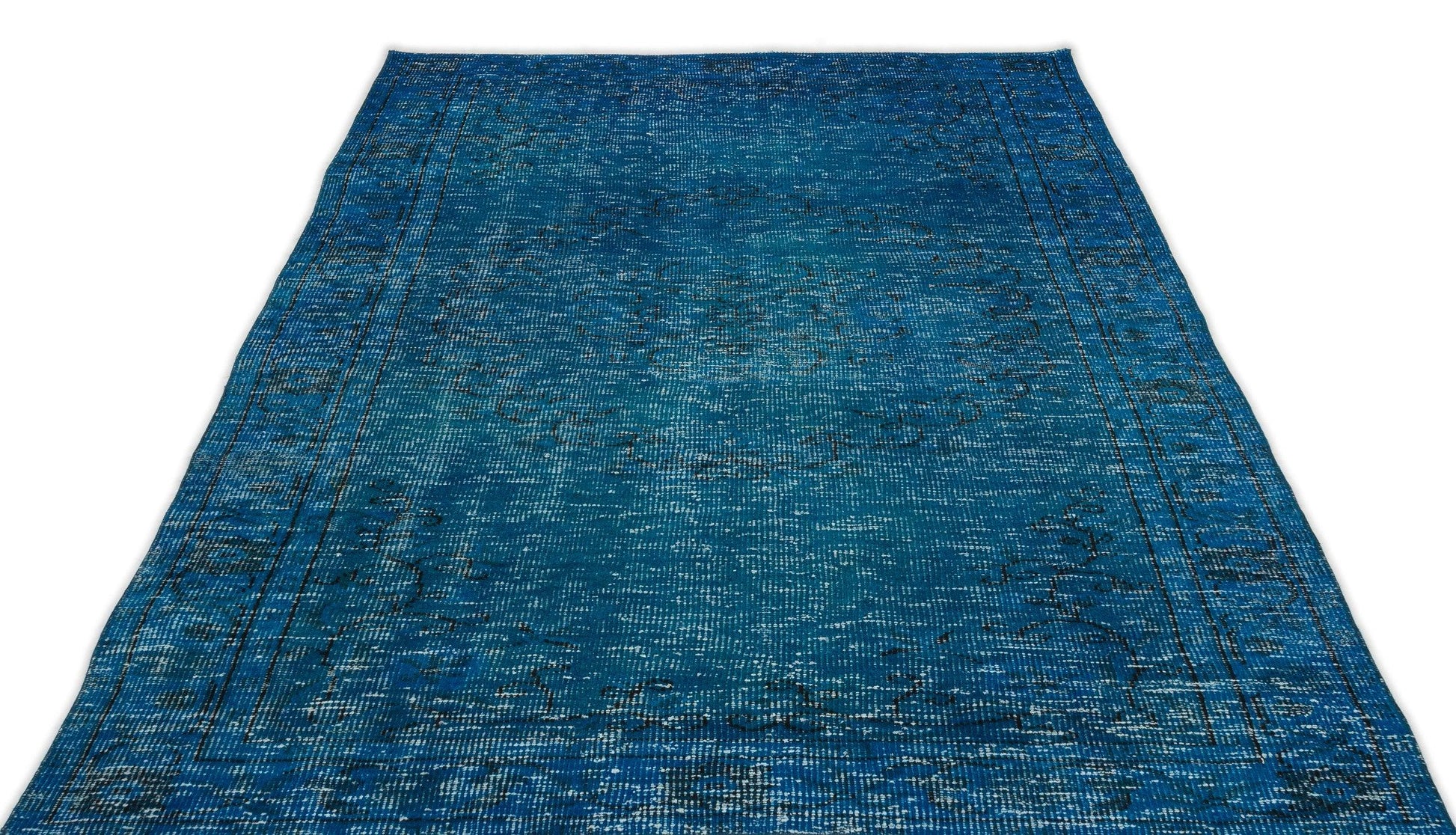 Beyaz Gri Bohem Eskitme Yün Halı 154x268