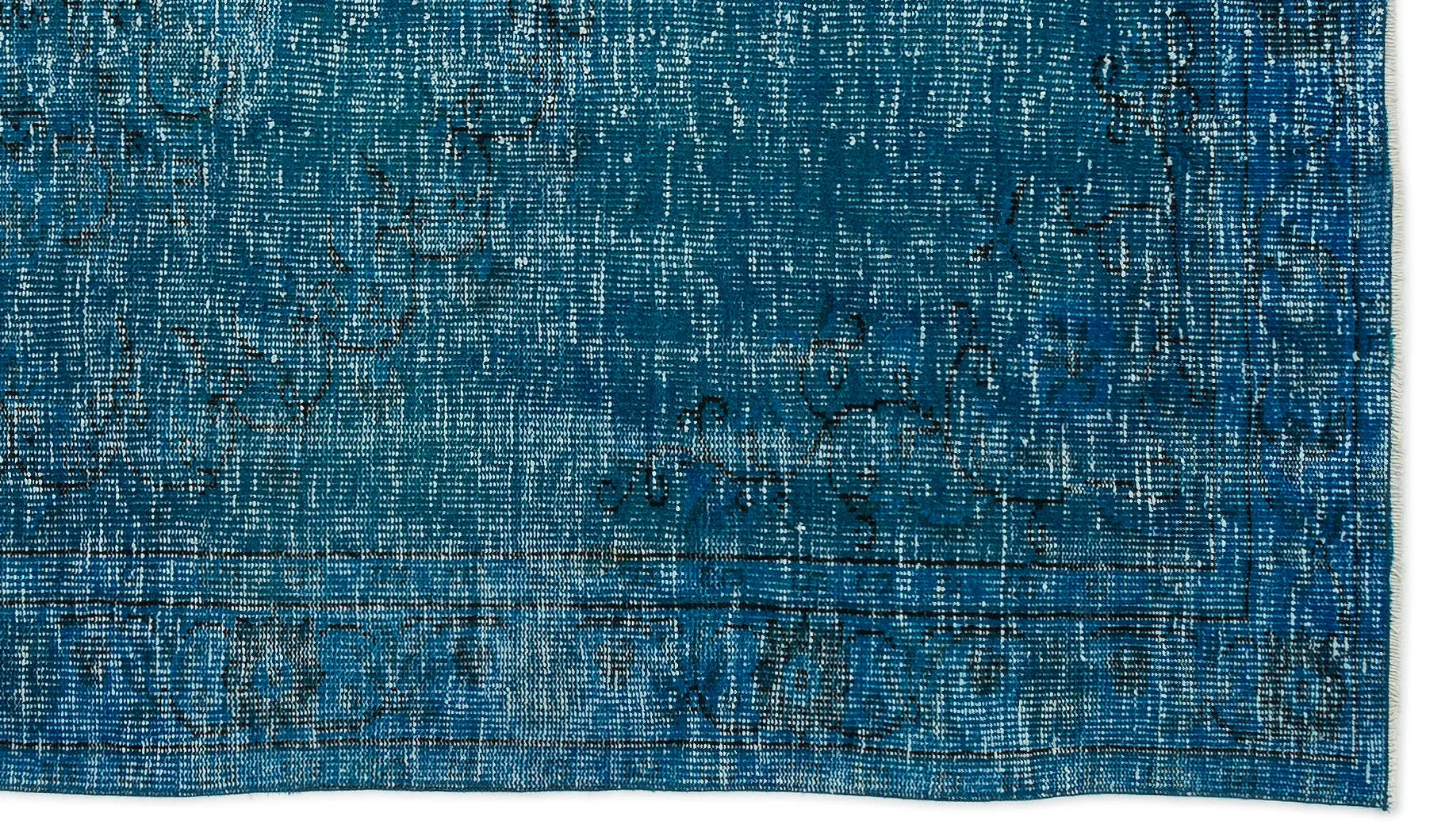 Beyaz Gri Bohem Eskitme Yün Halı 154x268
