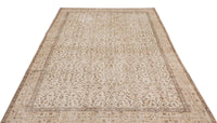 Floral Pattern Beige Hand-Woven Rug Brown Details 169x287 cm 14912