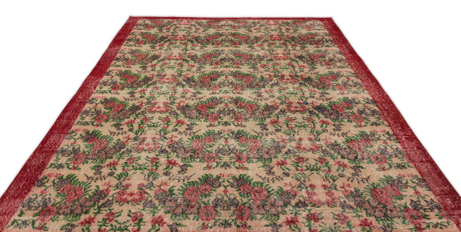 Krem Isparta Bohem Eskitme Yün Halı 214x313 - Özel Seri