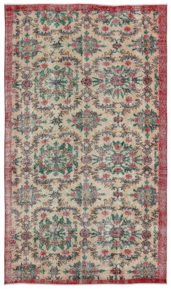 Krem Isparta Eskitme Klasik Yün Halı 155x271 - Özel Seri