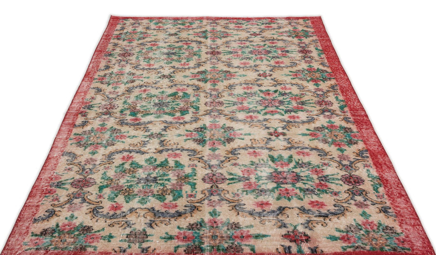 Krem Isparta Eskitme Klasik Yün Halı 155x271 - Özel Seri