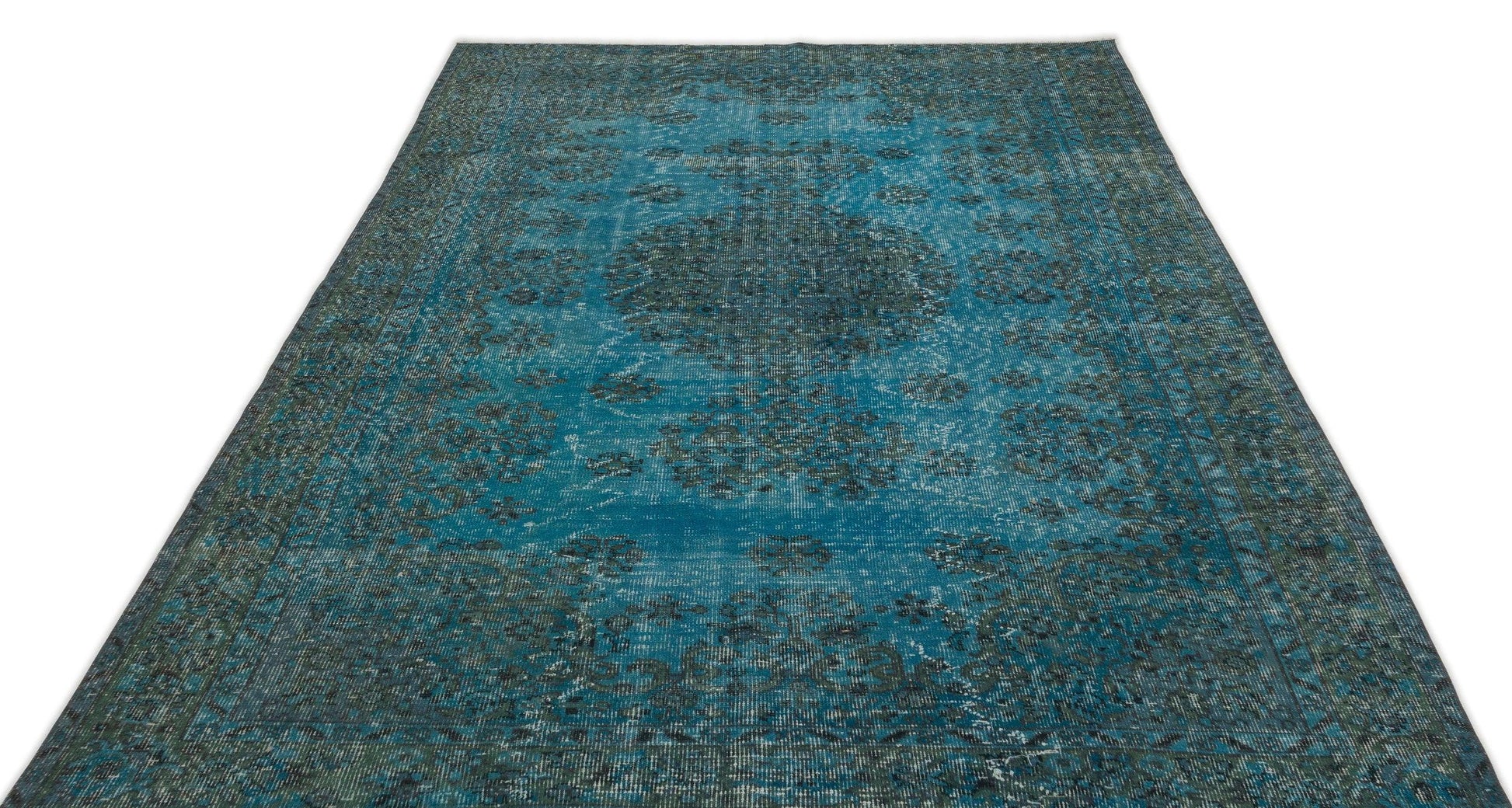 Antrasit Beyaz Bohem Eskitme Yün Halı 173x275