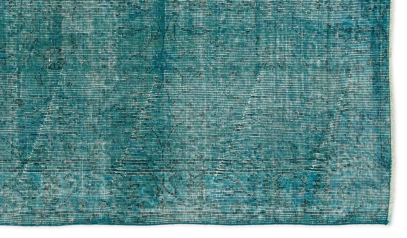 Antrasit Gri Eskitme Geometrik Yün Halı 118x207