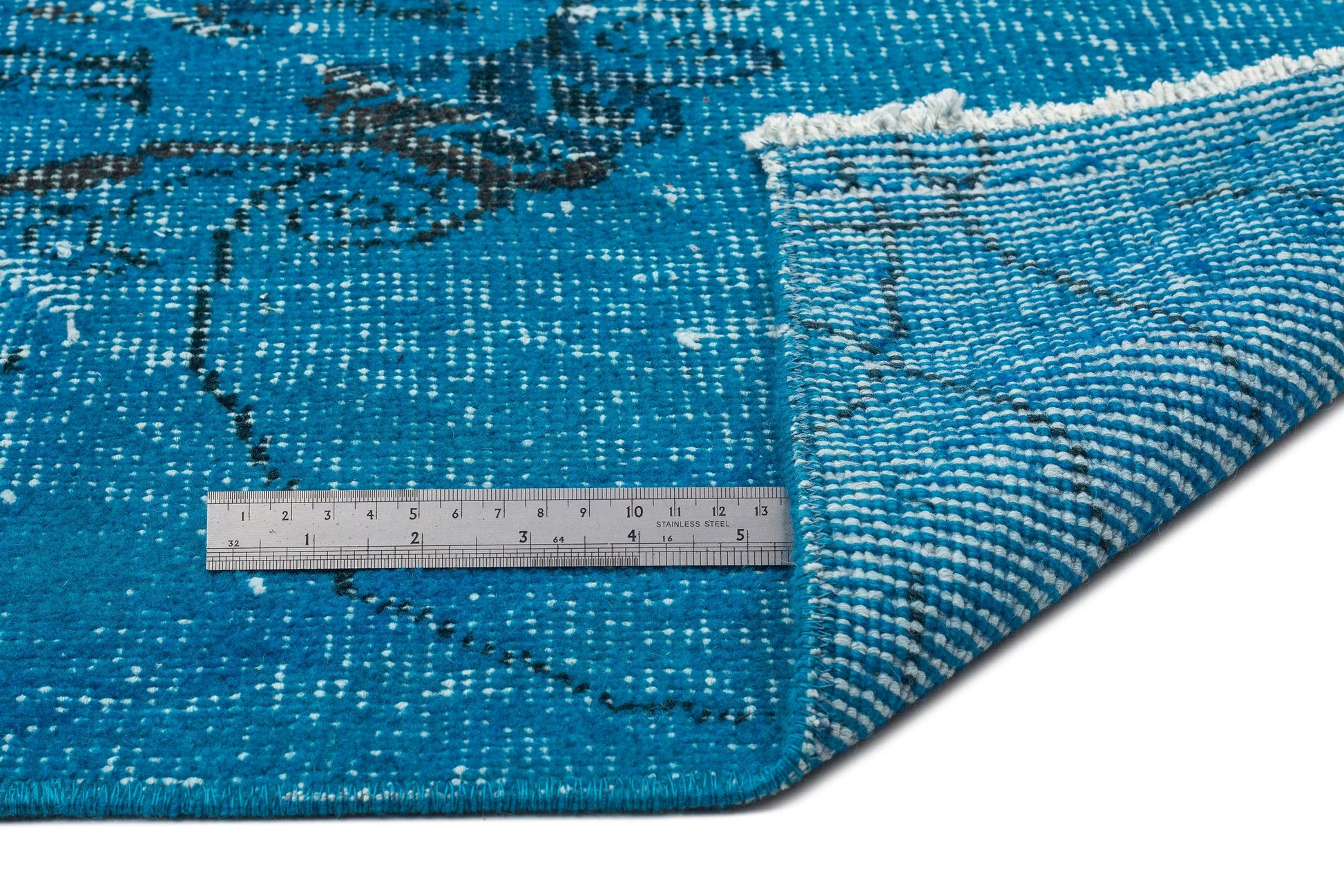 Gri Krem Eskitme Klasik Yün Halı 165x338
