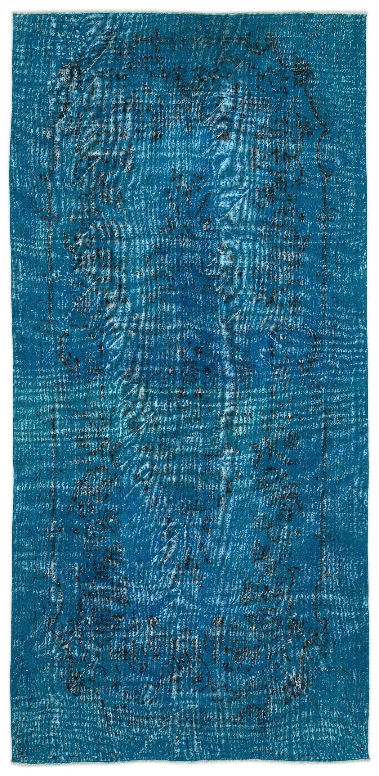 Gri Krem Eskitme Klasik Yün Halı 165x338