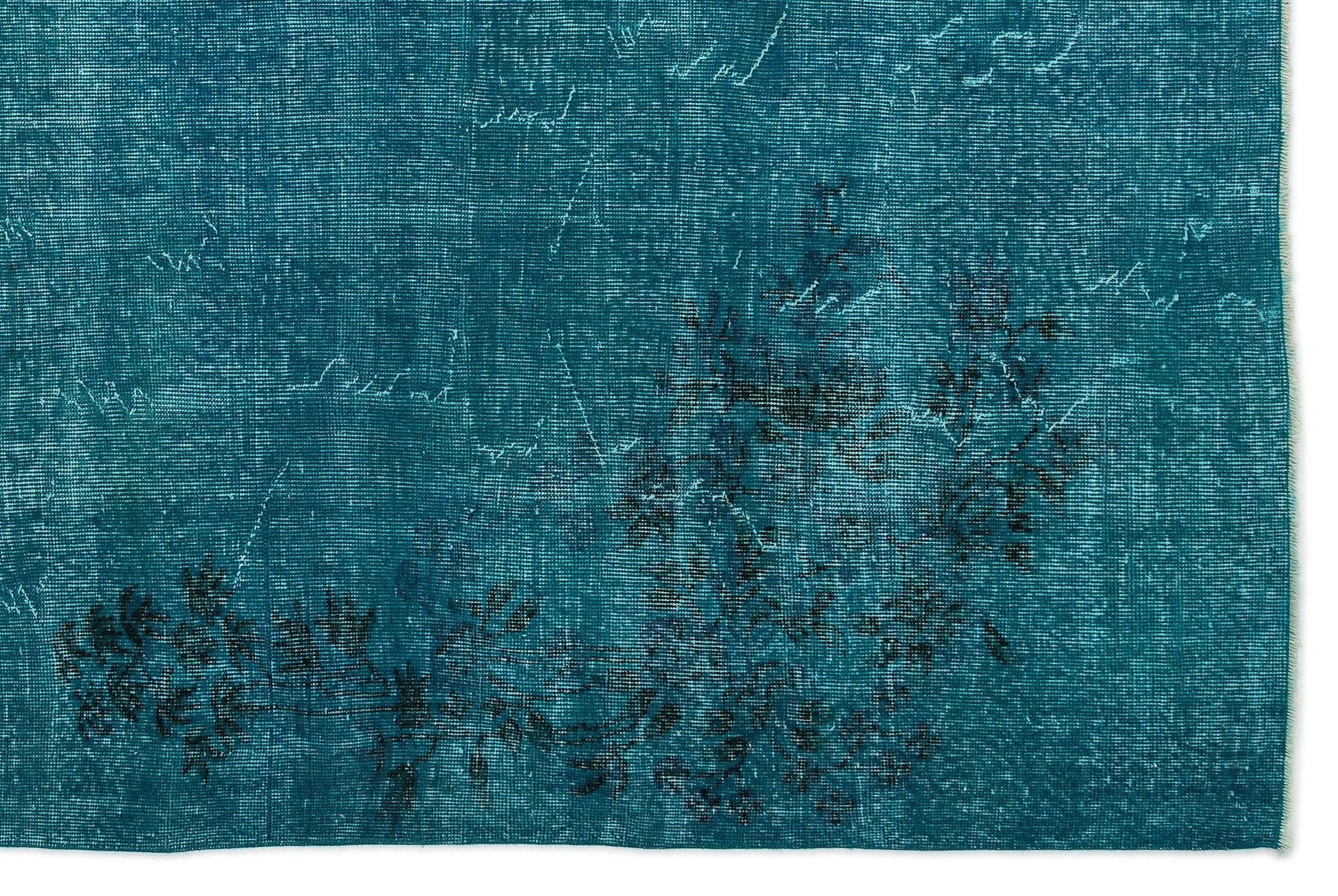 Beyaz Gri Eskitme Madalyonlu Yün Halı 205x316