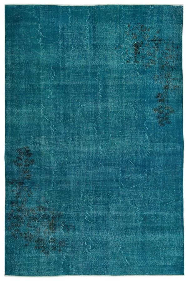 Beyaz Gri Eskitme Madalyonlu Yün Halı 205x316