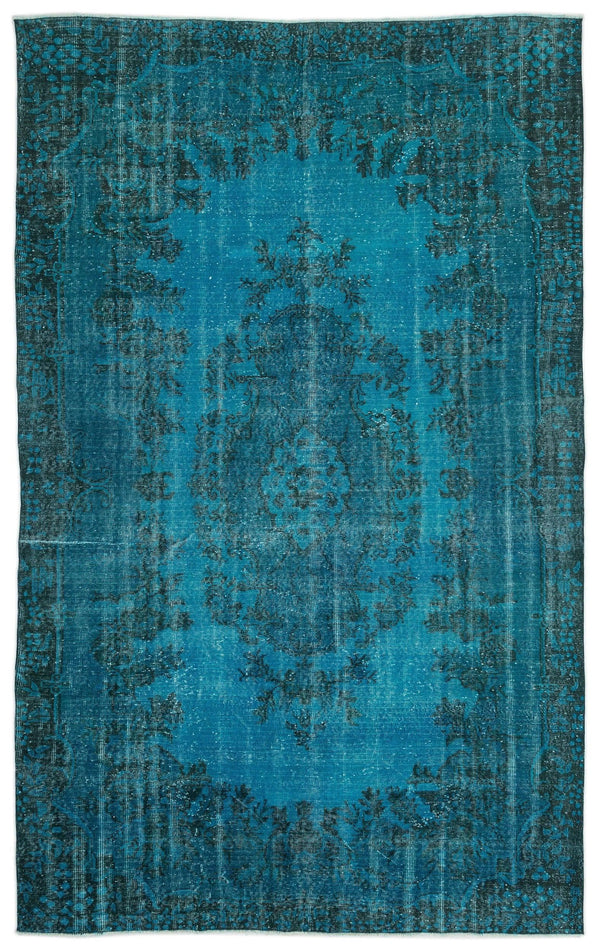 Beyaz Lacivert Anadolu Bohem Eskitme Yün Halı 199x328 - Özel Seri