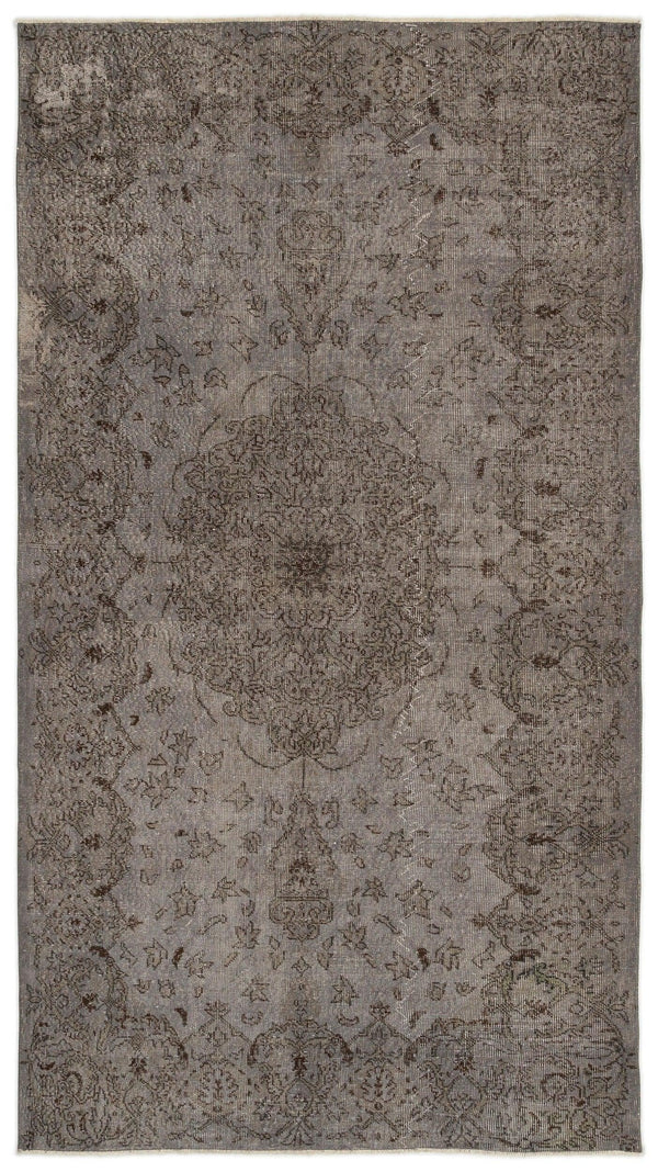 Gri Anadolu Klasik Modern Yün Halı 166x301 - Özel Seri