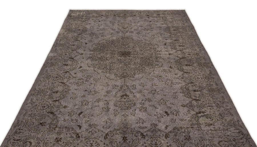 Gri Anadolu Klasik Modern Yün Halı 166x301 - Özel Seri
