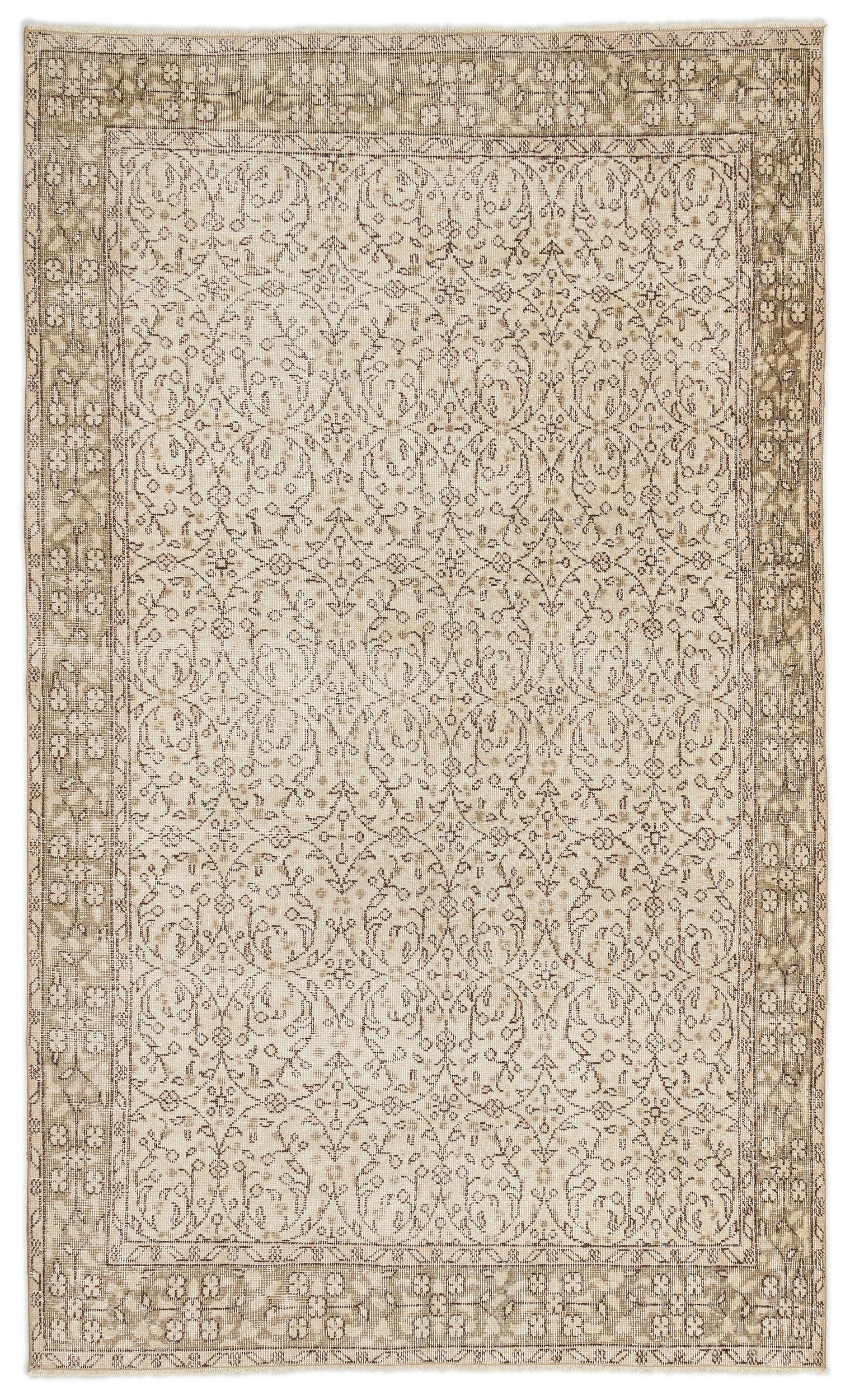 Atina Bej Eskitme Yün El Dokuma Halısı 157 x 262 Apex Unique